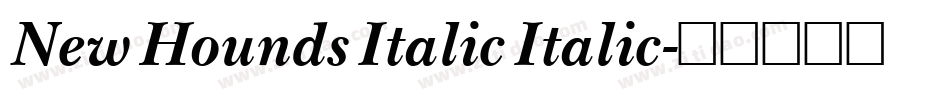 New Hounds Italic Italic字体转换